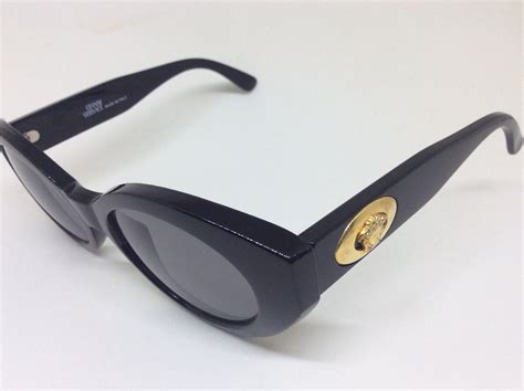 versace mod 480/a col 852|Gianni Versace 1996 Black Sunglasses Leather Gold Medusa .